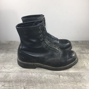 Red Wing 4473 Firefighter Fire Zip Up Logger SuperSole Boots Steel Toe Size 9.5